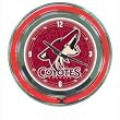 NHL Phoenix Coyotes Neon Clock - 14 inch Diameter - Game Room Products > Neon Clocks > NHL - Hockey