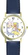 Angel with Bugle No.3 - Cherub, Angel or Cupid Theme - WATCHBUDDY&reg; DELUXE TWO-TONE THEME WATCH - Arabic Numbers - Blue Leather Strap-Size-Large ( Men's Size or Jumbo Women's Size )