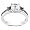 Sterling Silver 1 3/8 CT TGW Created White Sapphire 1/3 CT TDW Round Black Diamond Fashion Ring