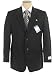 Ralph Lauren Mens Single Breasted 2 Button Solid Black Wool Suit - Size 36R