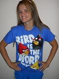 ANGRY BIRDS GIRLS T-SHIRTS! NEW! - LOOSE FIT! - THE BIRD IS THE WORD! - JUNIORS ANGRY BIRDS LOOSE FIT GIRLY TEE! EXCLUSIVE!