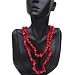 287.00 Carat Natural Red Coral Chip Necklace 34 Inch