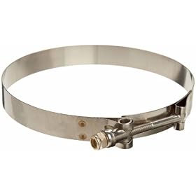 Murray Stainless Steel 300 T-Bolt Hose Clamp, Stainless Steel Screw, 5.56"-5.87", 3/4"W, 50-60 lbs Torq