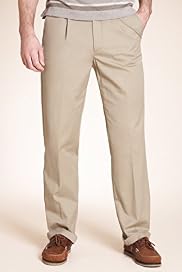 Blue Harbour Stormwear+™ Pure Cotton Single Pleat Turn Up Chinos
