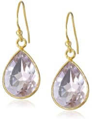 Gold-Plated Light Purple Amethyst Earrings