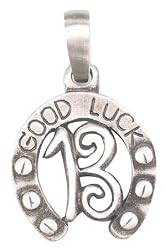 Lucky 13 Horseshoe Good Luck Pewter Pendant Necklace