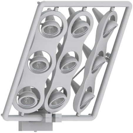 Multi-Light Wall Sconces series - 9 Light LED version - Silver finish