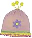 Kidorable Pink and Yellow Lotus Flower Soft Acrylic Knit Mittens for Girls