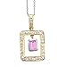 Twin Rectangular Shaped Diamond Pendant In 18K