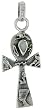 Sterling Silver 15/16" (24 mm) Ankh Pendant w/ Mother of pearl