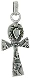 Sterling Silver 15/16 (24 mm) Ankh Pendant w/ Mother of pearl