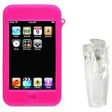 CTA Digital Silicone Skin Case with Clip for iPod touch 1G (Pink)