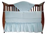 American Baby Company Heavenly Soft Minky Dot 4 Piece Crib Set - Blue