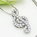 【PLATINUM NECKLACE】プラチナ 音符デザイン ダイヤ 0.30ct ネックレス