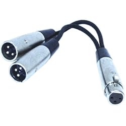 HOSA TECHNOLOGY INC. YXM121 XLR (F) - TWO XLR (M) 6in.