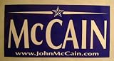 Official John McCain Bumper Sticker - Blue with Website