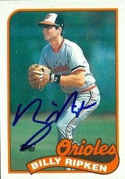 Billy Ripken Autographed/Hand Signed Baseball Card (Baltimore Orioles) 1989 Topps #571