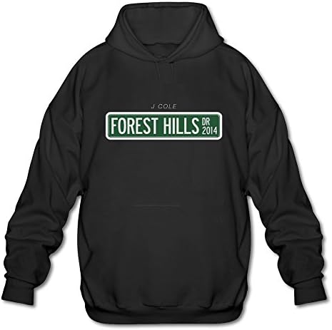 100% Cotton J Cole Studio Album 2014 Forest Hills Drive Logo Black Hoodies For Men