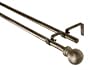 Classic Ball Double Curtain Rod in Antique Silver Size: 28" - 48"