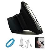 Black Durable Moisture Resistant Neoprene Protective Exercise Workout Armba ....