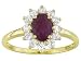 10KT .90CT RUBY AND .50CTW WHITE SAPPHIRE RING