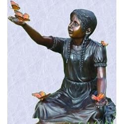 Mindy and the Monarchs statue Butterfly girl sculpture