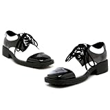 1 Inch Heel (Mens Sizes) Ganster Two Tone Black And White Oxford Shoe