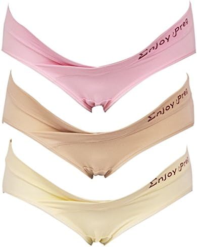 Unilove Women's Under the Bump Maternity Bikini Underwear (3 Pack) (L, Type 1)