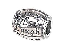 Zable(tm) Sterling Silver Live/Love/Laugh Bead / Charm