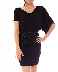 Dolman Rayon/Spandex Lace-Up  Dress