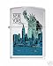 Zippo "Statue of Liberty-New York Skyline" High Polish Chrome Lighter, 4790
