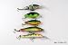 Lot of 5 Naturally Painted Fishing Lure Crankbaits for Bass / Trout C