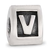Authentic Pandora Jewelry Sterling Silver Letter "V" Charm
