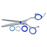 Shark Fin Standard Line Right Handed Non-Swivel Shear 28 Tooth Thinner + Bella Via Hair Glitz Shimmering Hair Tinsel the Hottest Trend in Hair Accessories