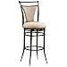 Hillsdale Cierra 26-Inch Swivel Counter Stool, Black finish with Fawn Faux-Suede Fabric