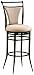 Hillsdale Cierra 26-Inch Swivel Counter Stool, Black finish with Fawn Faux-Suede Fabric