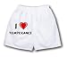 White Boxer Short with I Love Temperance