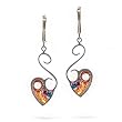 Mod Pink Heart Earrings by the Artazia Collection #1017 HEA