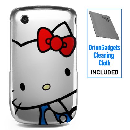 Plastic Rear Case Hello Kitty Snout for BlackBerry 9300 Curve 3G White 