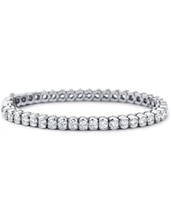 7.50 ct Ladies Round Cut Diamond Tennis Bracelet In Bazel Setting In 18 Karat White Gold