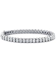 8.50 ct Ladies Round Cut Diamond Tennis Bracelet In Bazel Setting In 18 Karat White Gold