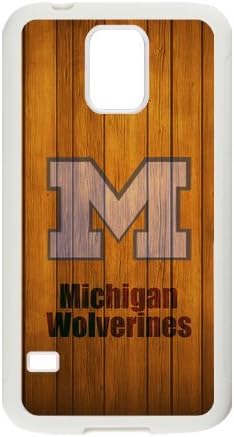 Generic Custom Unique Design NCAA University of Michigan Wolverines Blue and Yellow Team Logo Plastic and TPU Case Cover for SamsungGalaxyS5 (Laser Technology)