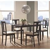 5pc Casual Dining Table and Chairs Set in Black Finish