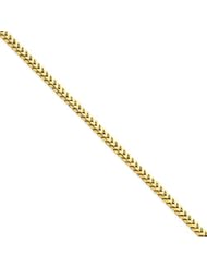 3.0 mm Solid 14K Yellow Gold High Polish Classic Franco Link Chain Necklace - 22" inches