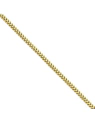 3.0 mm Solid 14K Yellow Gold High Polish Classic Franco Link Chain Necklace - 30" inches
