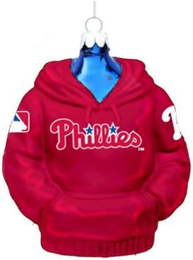 Kurt Adler 4-1/2-Inch Philadelphia Phillies Glass Hoodie Sweatshirt Ornament