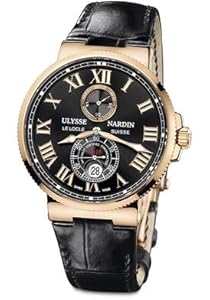 Men's Maxi Marine Automatic Chronometer Black Alligator Strap