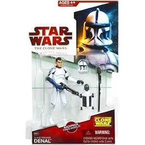 Star Wars 2009 Clone Wars Animated Action Figure CW-20 Clone Trooper Denal