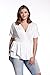 Dilanni Women V-neck Short Sleeve High Waist Top with Front Shirring