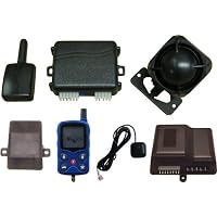Carroll Shelby - CS-500SRS - Long Range 2-Way 4 Channel LCD Paging Car Alarm Security System And Remote Starter With Backup Battery Siren And Knock Sensor